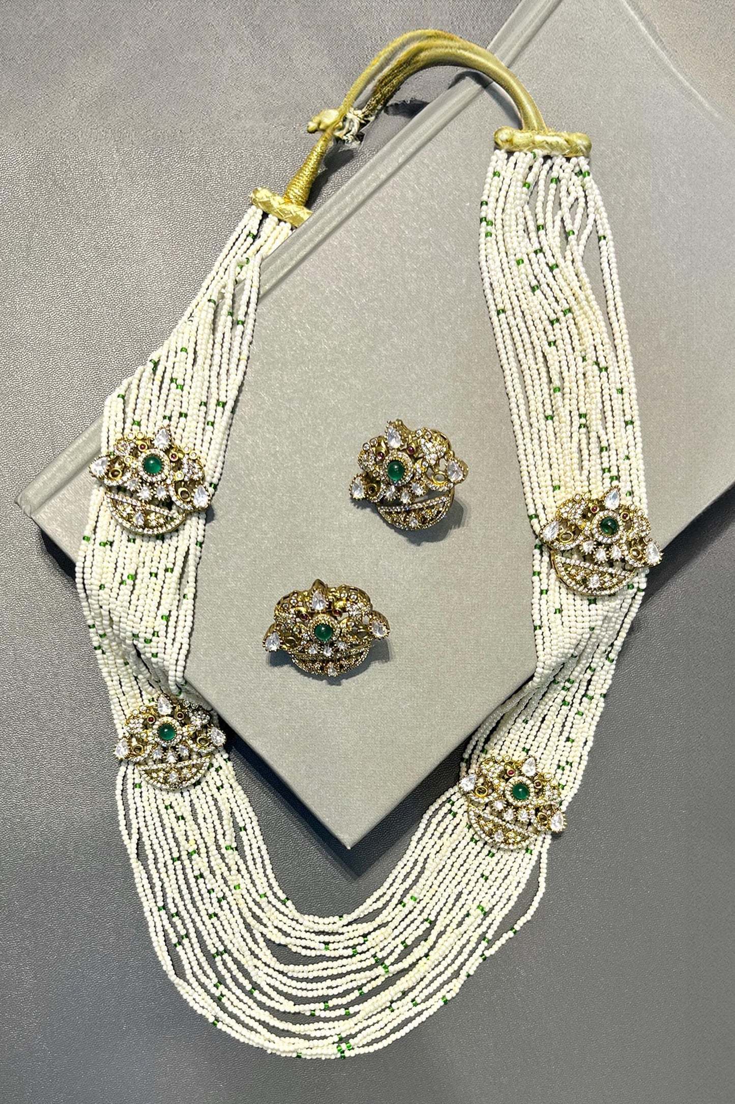 Kundan Embellished Layered Necklace Set 