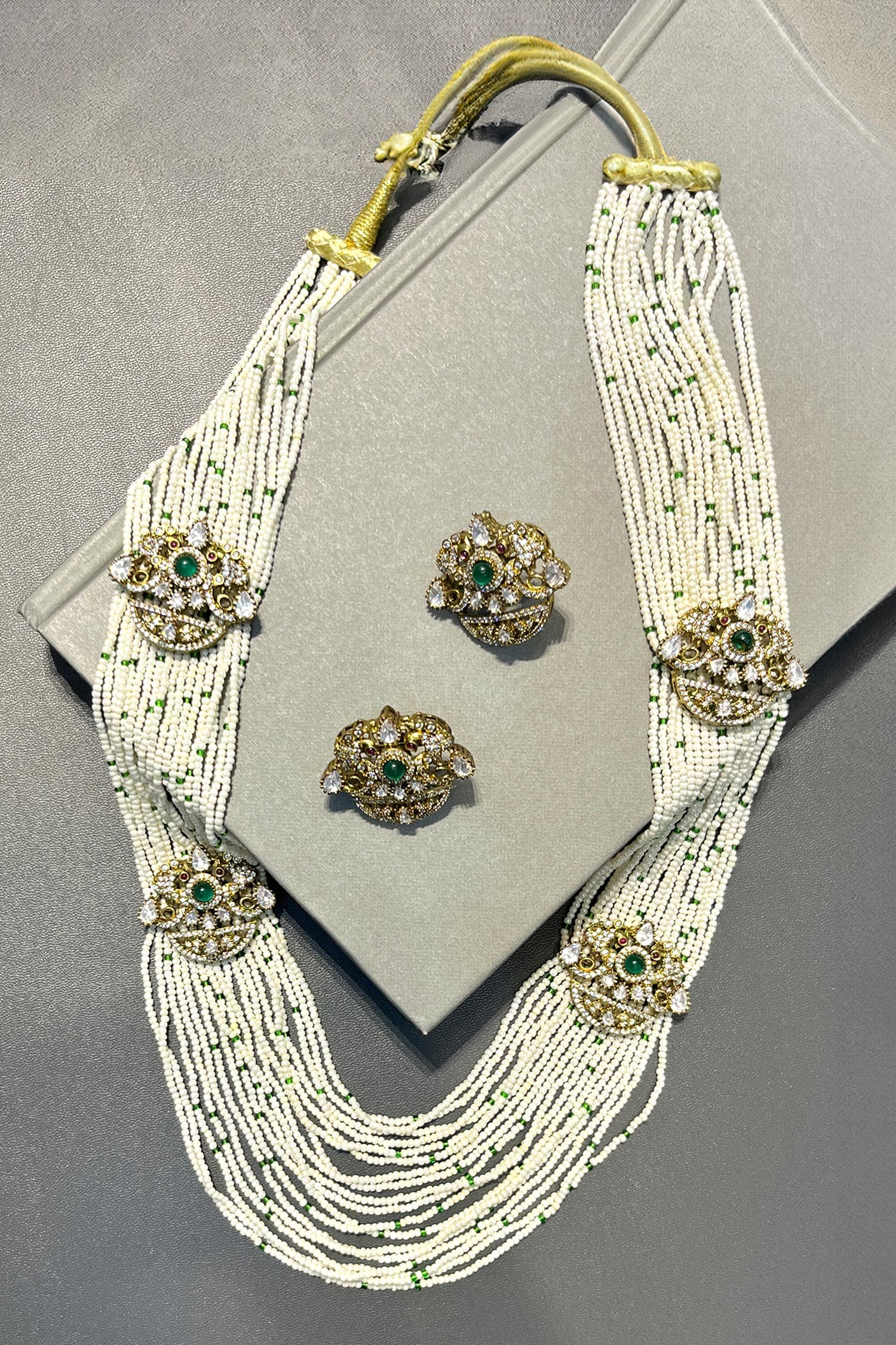 Kundan Embellished Layered Necklace Set 
