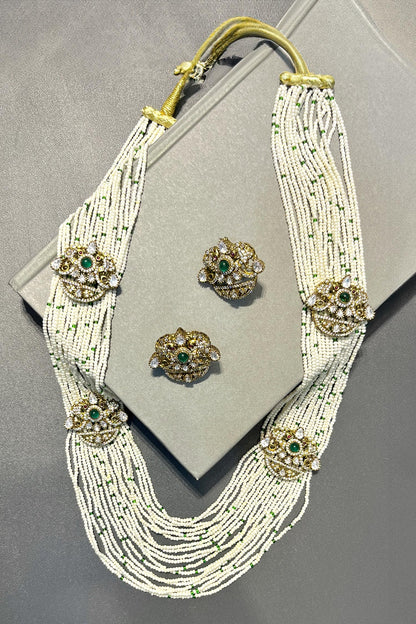 Kundan Embellished Layered Necklace Set 