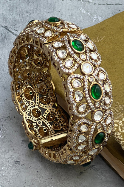 Polki Embellished Cutwork Bangle 