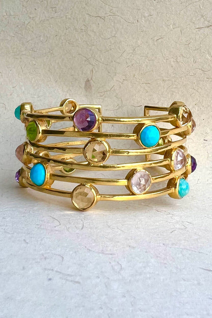 Multi Stone Studded Bangle 