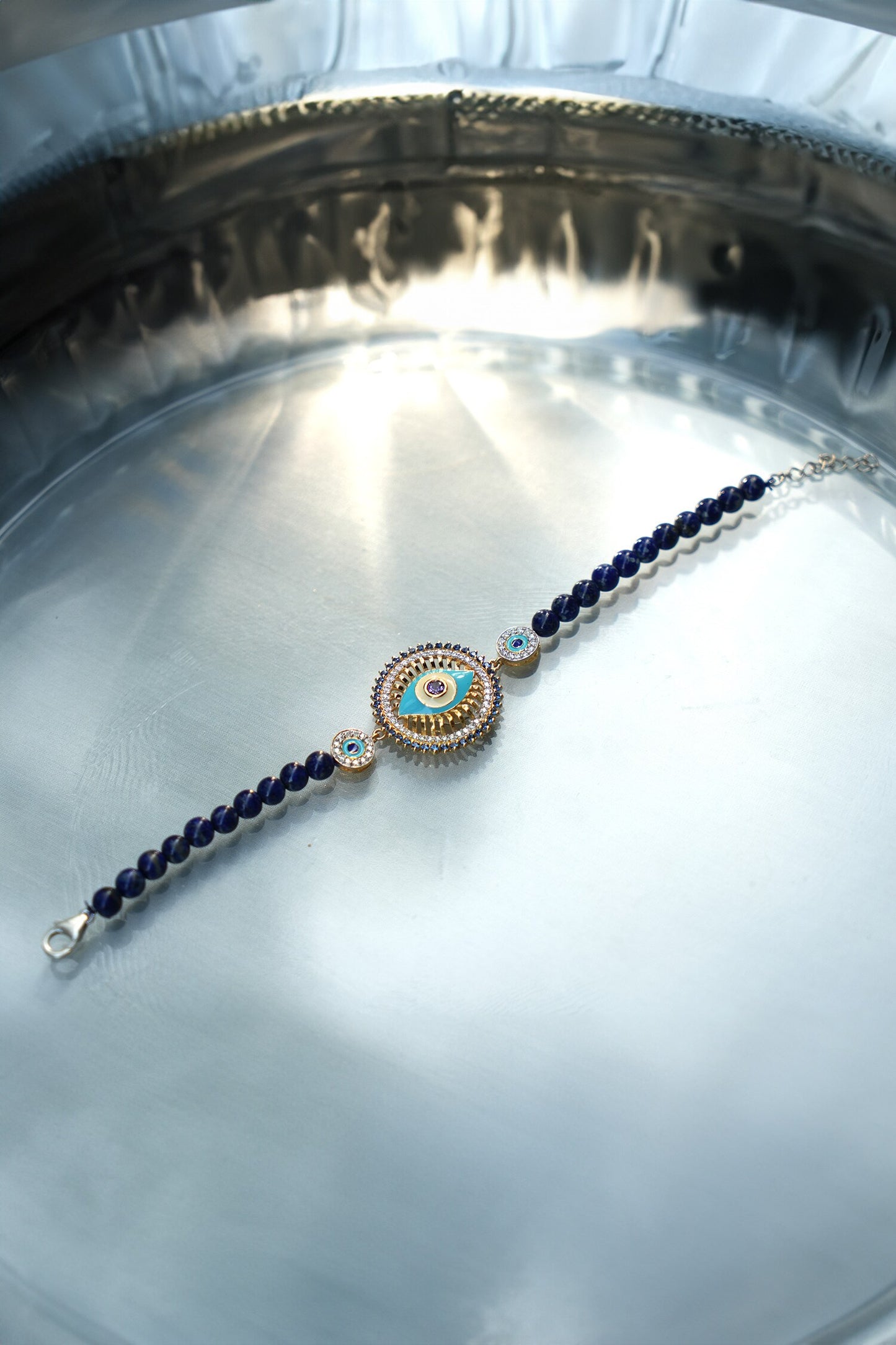 Lapiz Lazuli Evil Eye Bracelet 