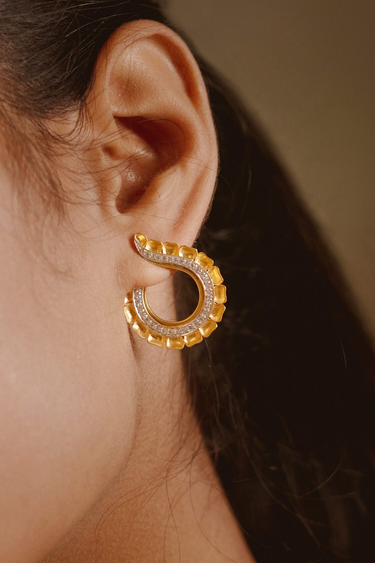 Radiant Floral Pattern Studs 