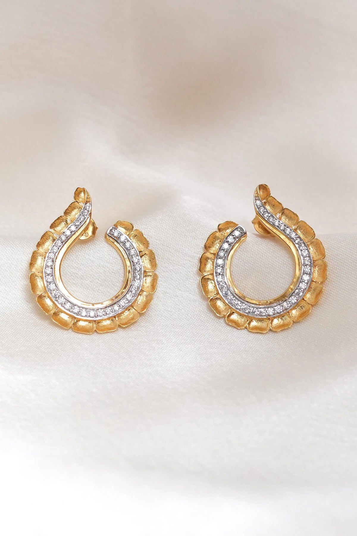 Radiant Floral Pattern Studs 