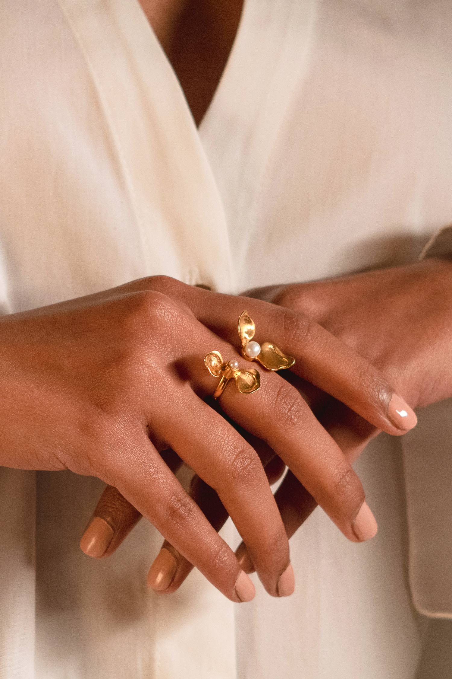 Pahi Pearl Embellished Ring 
