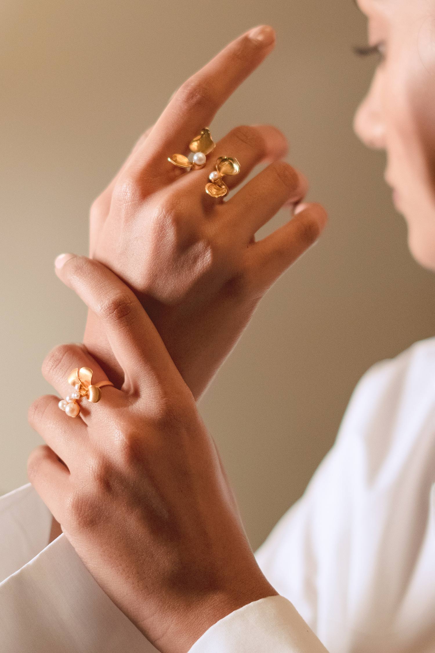 Pahi Pearl Embellished Ring 
