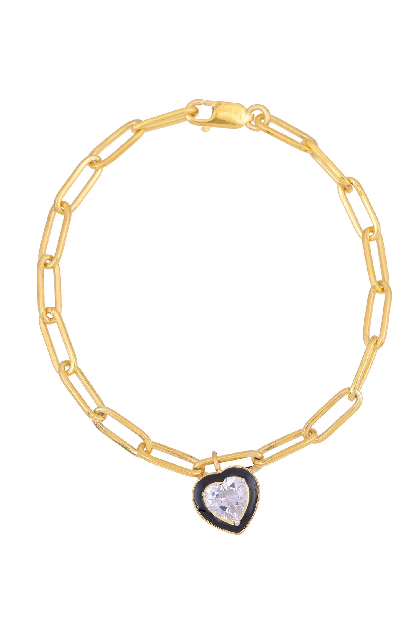Heart Charm Chain Link Bracelet 