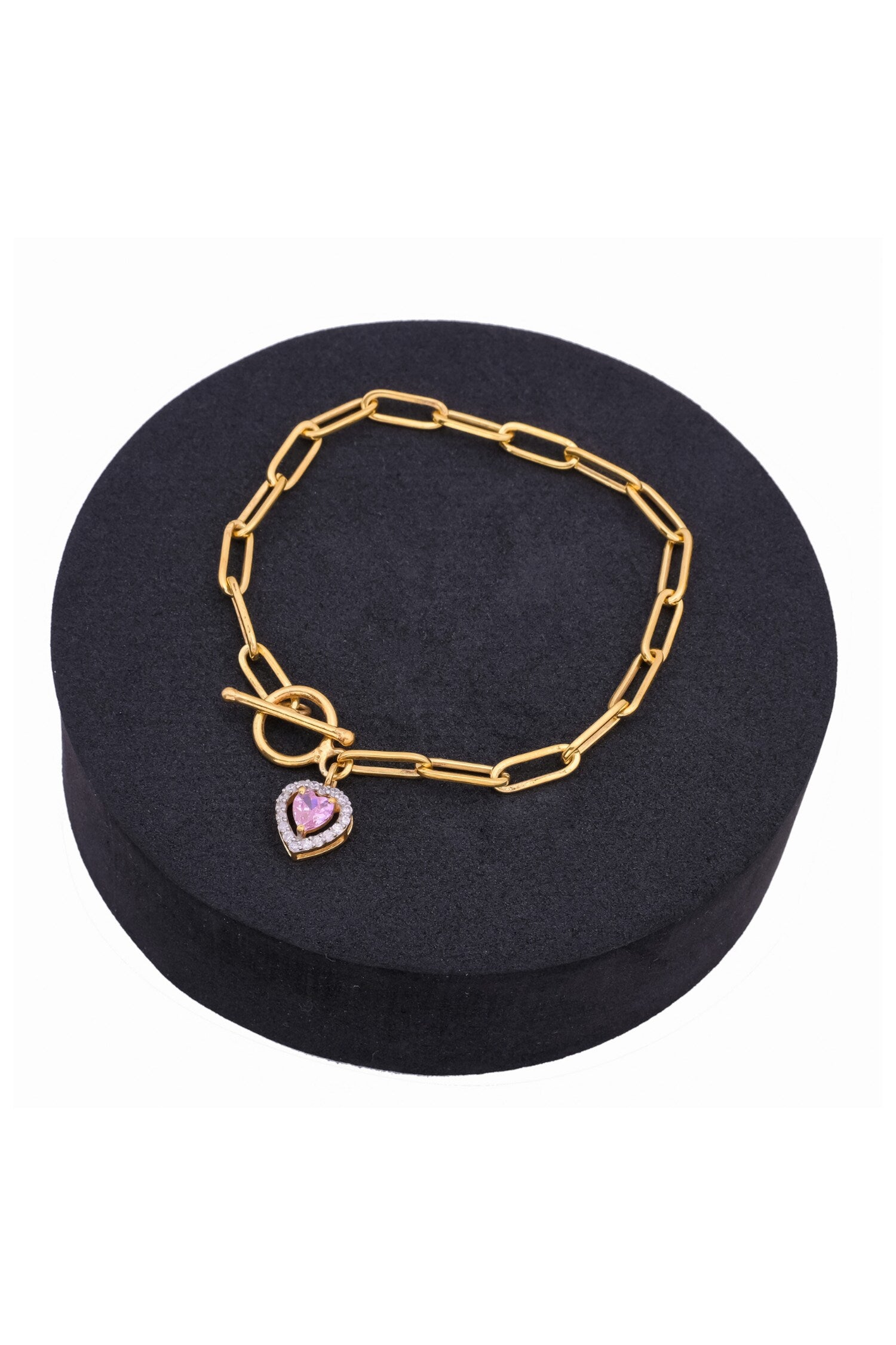 Swarovski Stone Embellished Heart Charm Bracelet 