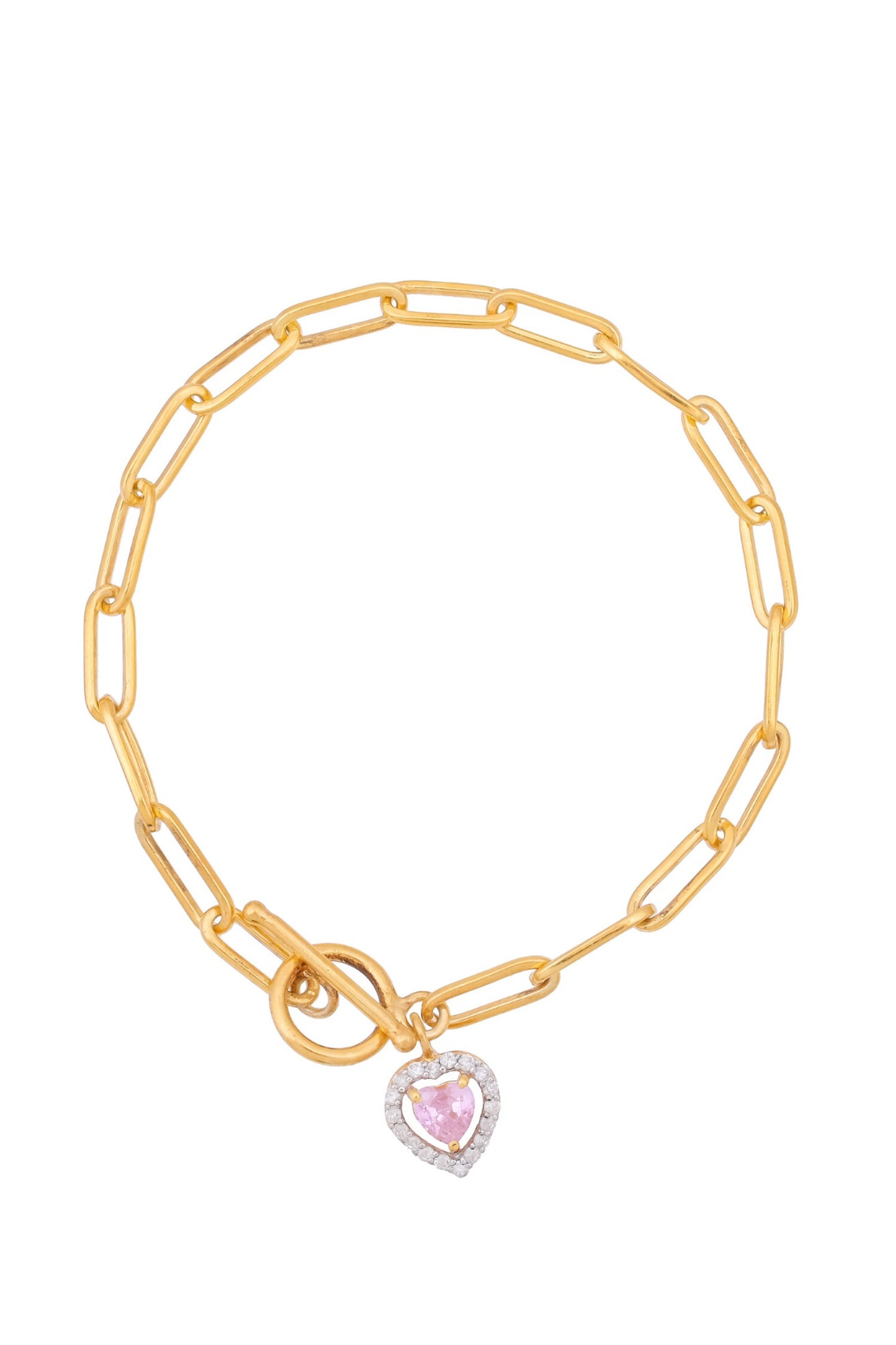 Swarovski Stone Embellished Heart Charm Bracelet 