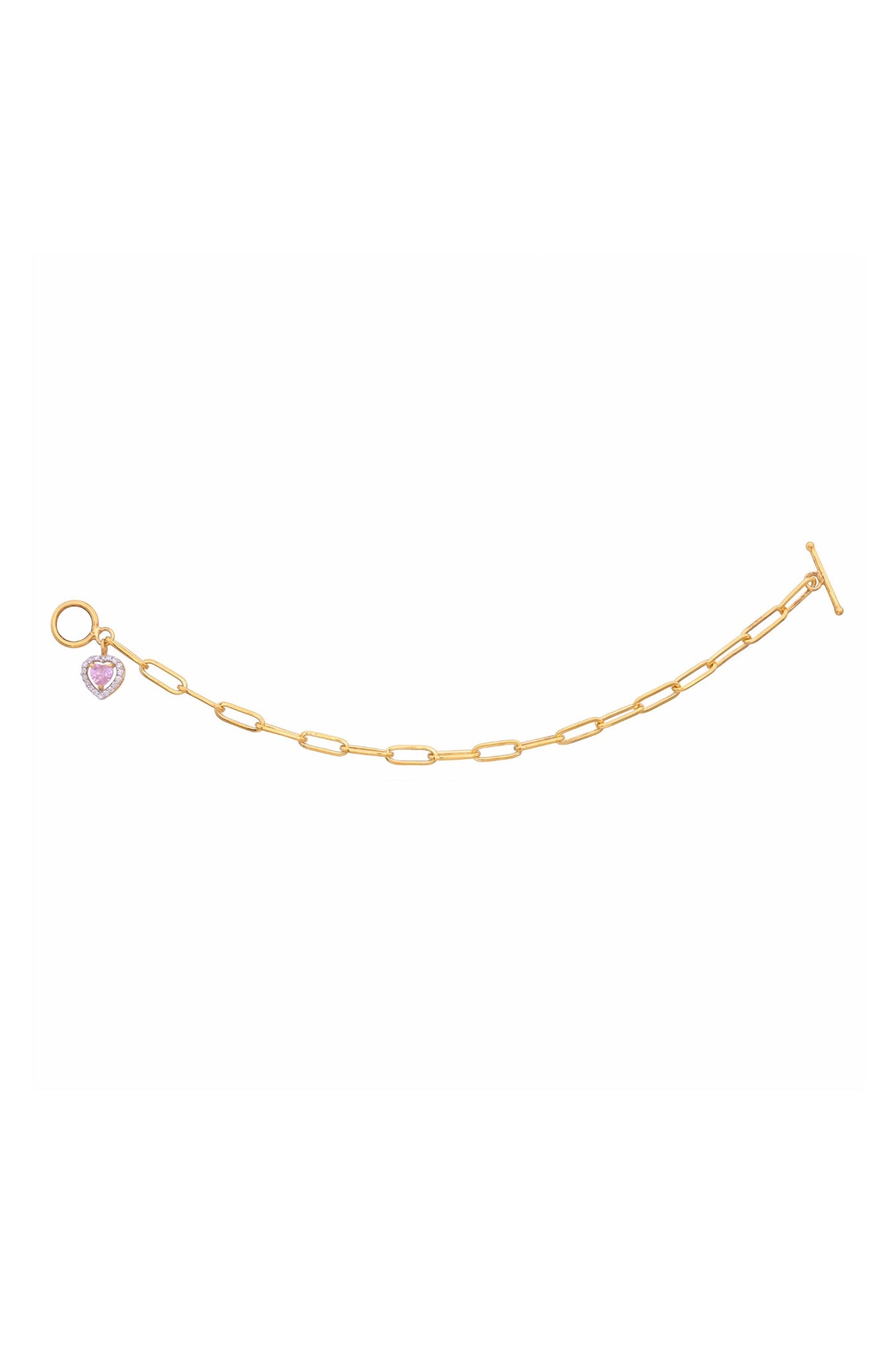 Swarovski Stone Embellished Heart Charm Bracelet 