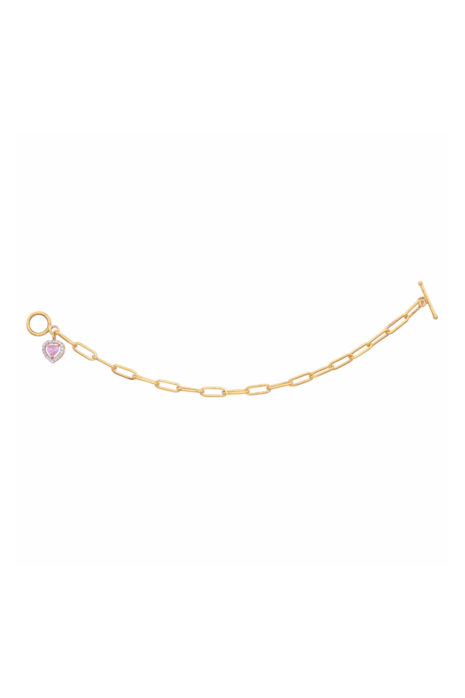 Swarovski Stone Embellished Heart Charm Bracelet 