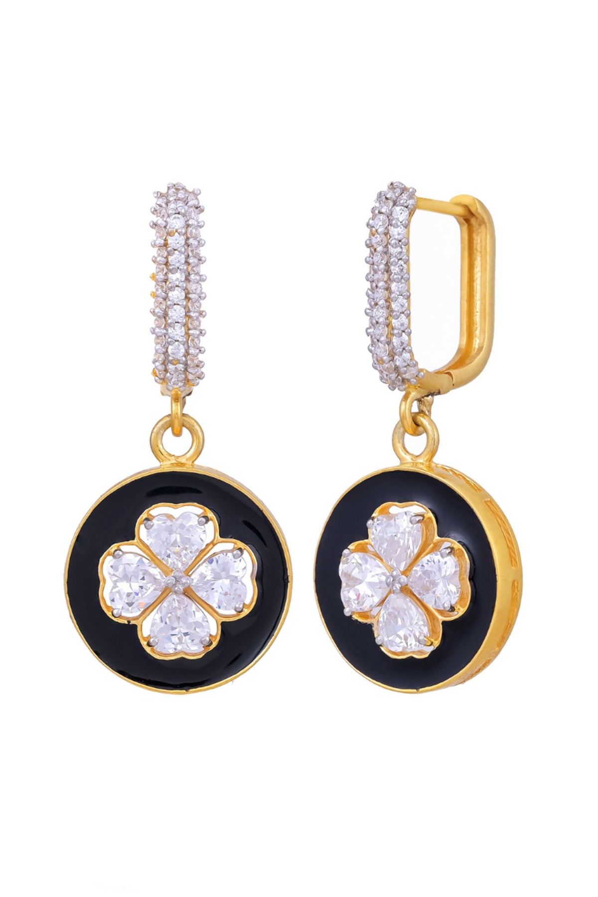 Enamel Embellished Earrings 