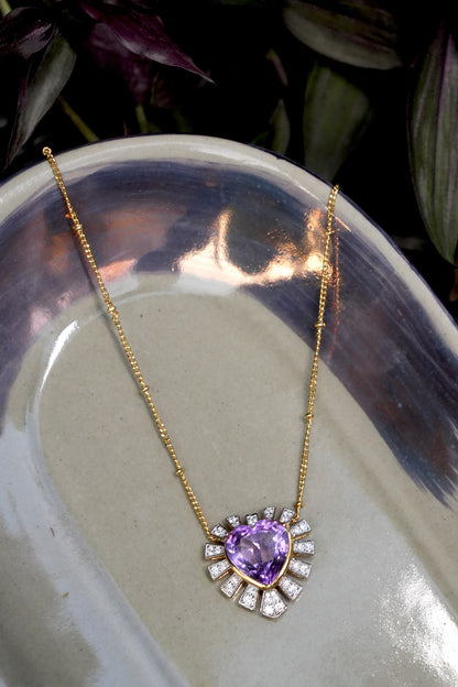 Radiance Heart Embellished Pendant Necklace 