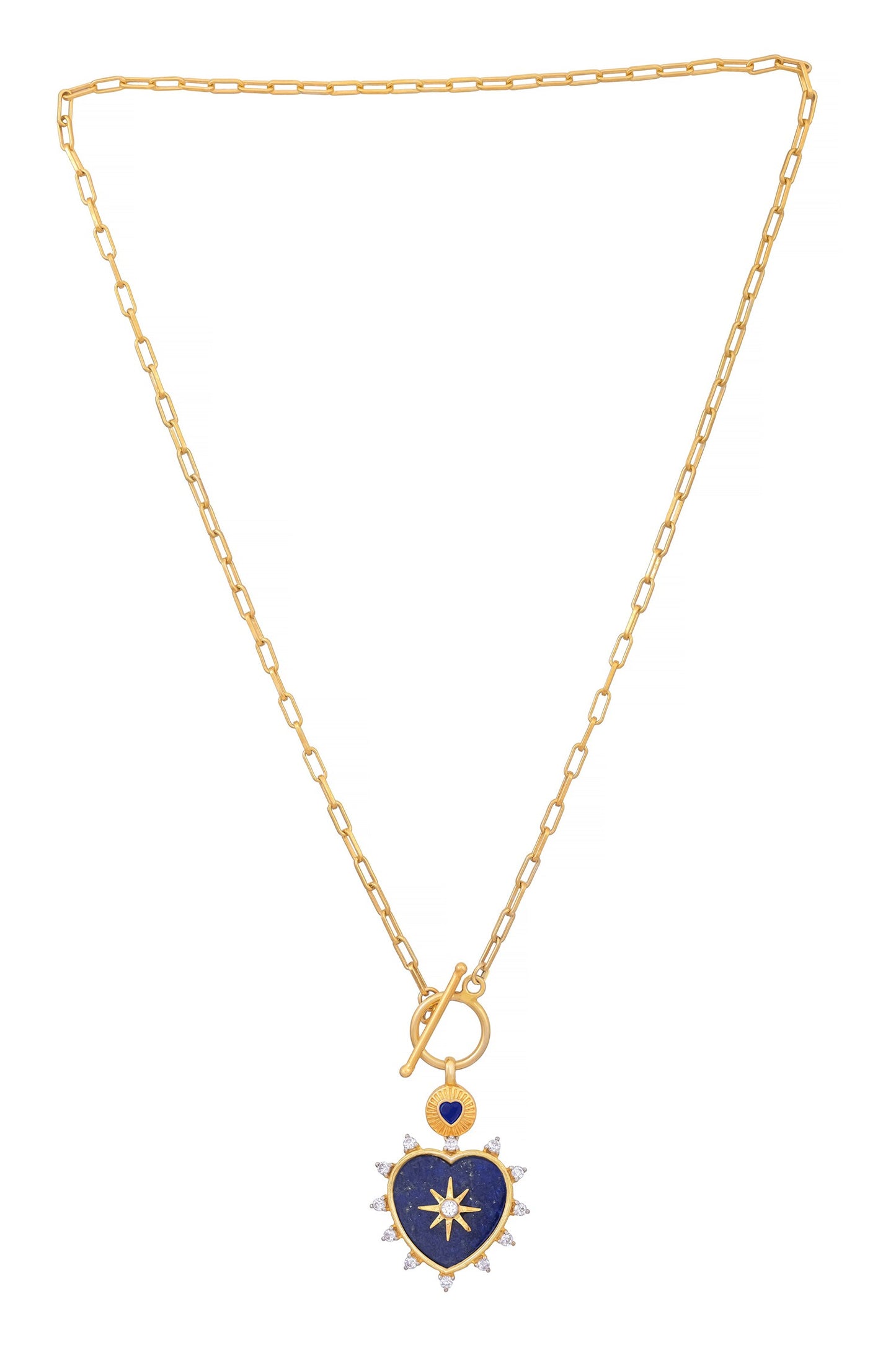 Celestial Heart Shapped Pendant Necklace 