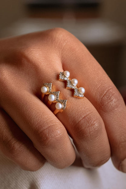 Freshwater Pearl Embellished Ring 