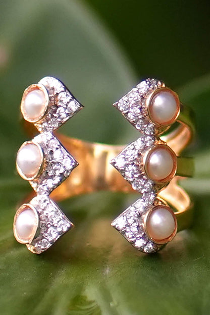 Freshwater Pearl Embellished Ring 
