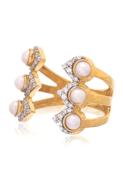 Freshwater Pearl Embellished Ring 
