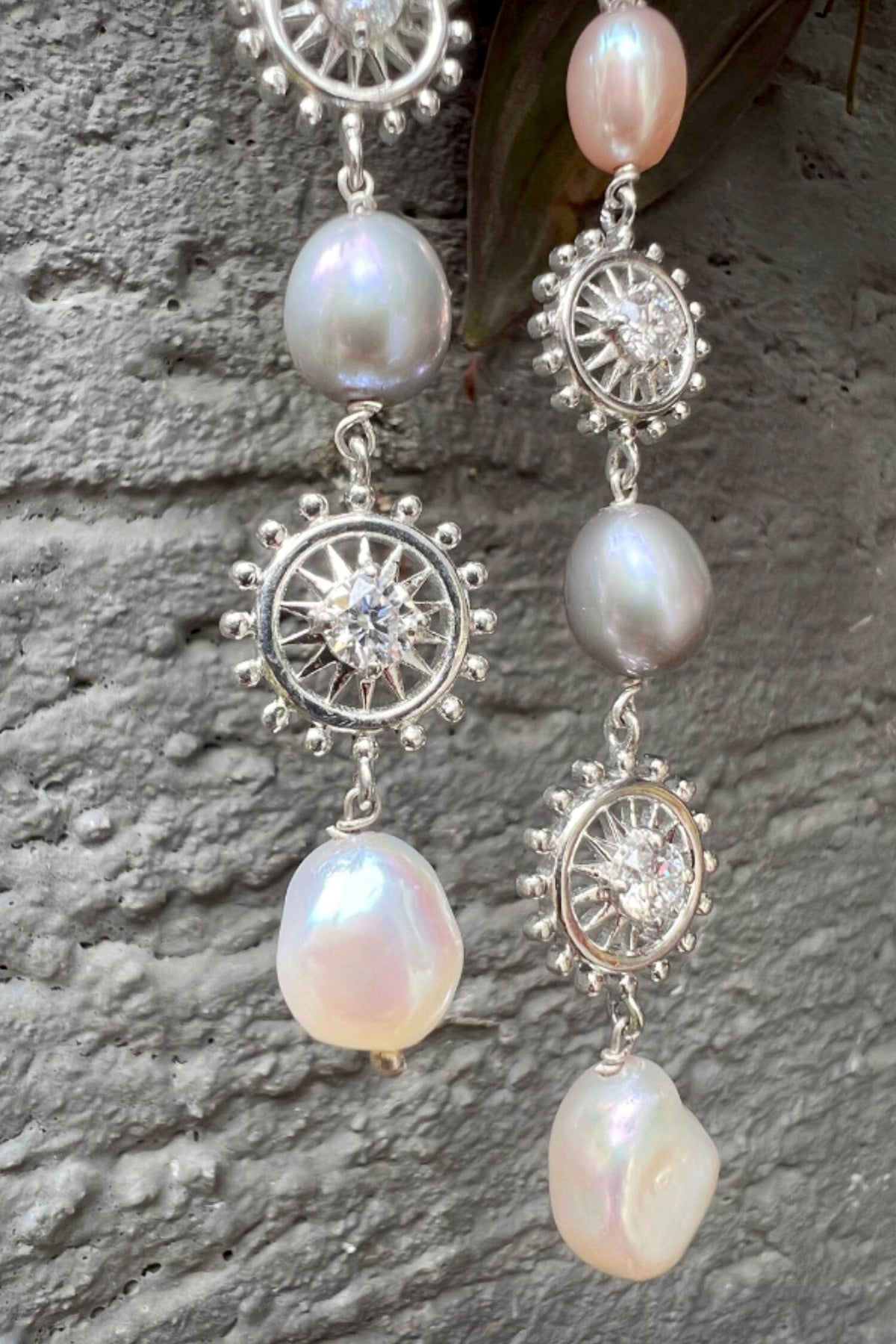 Multi Pearl Drop Earrings 