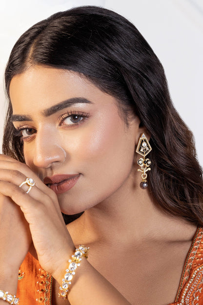 Malti Meenakari Work Drop Earrings 