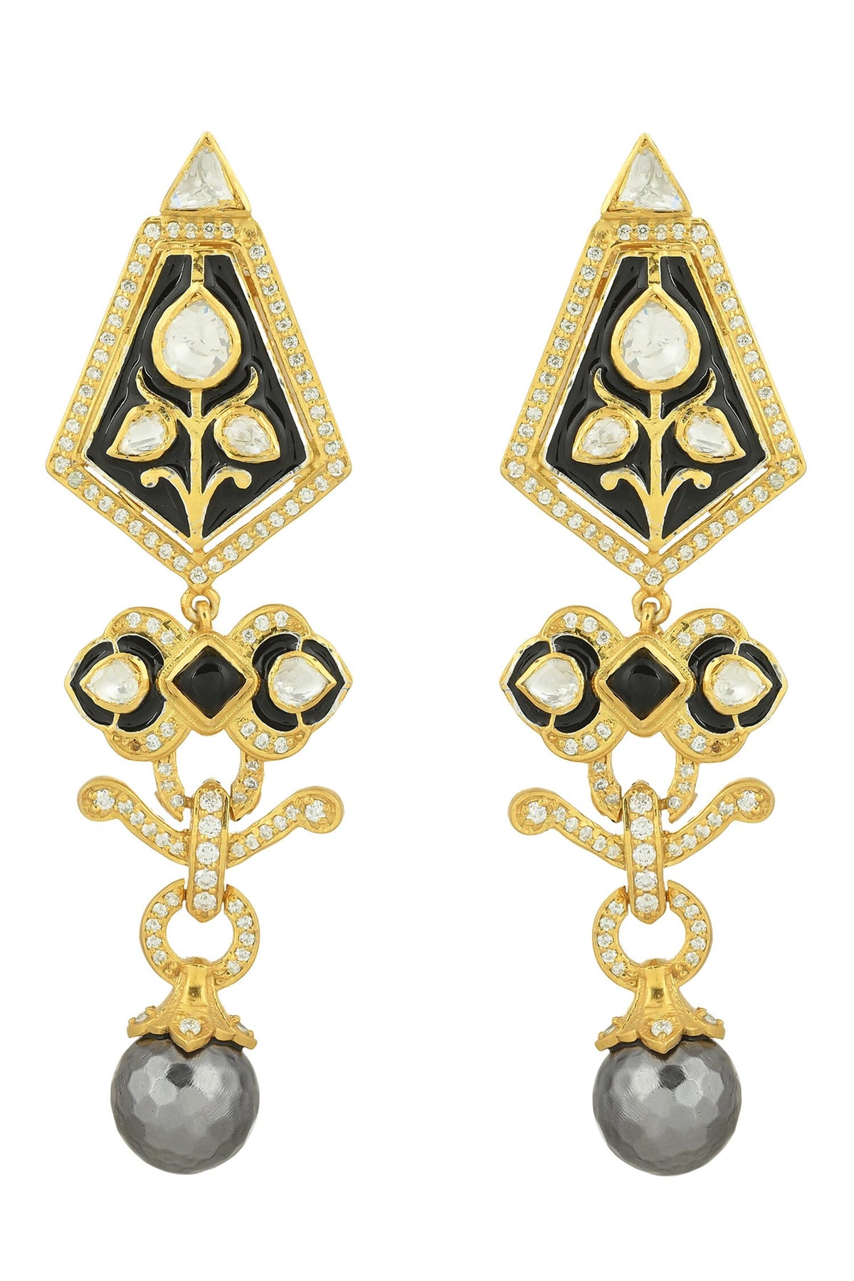 Malti Meenakari Work Drop Earrings 