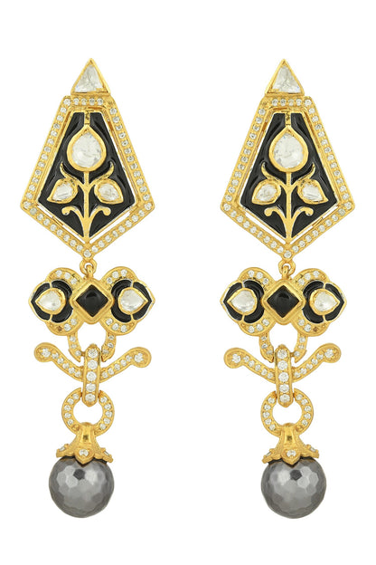 Malti Meenakari Work Drop Earrings 