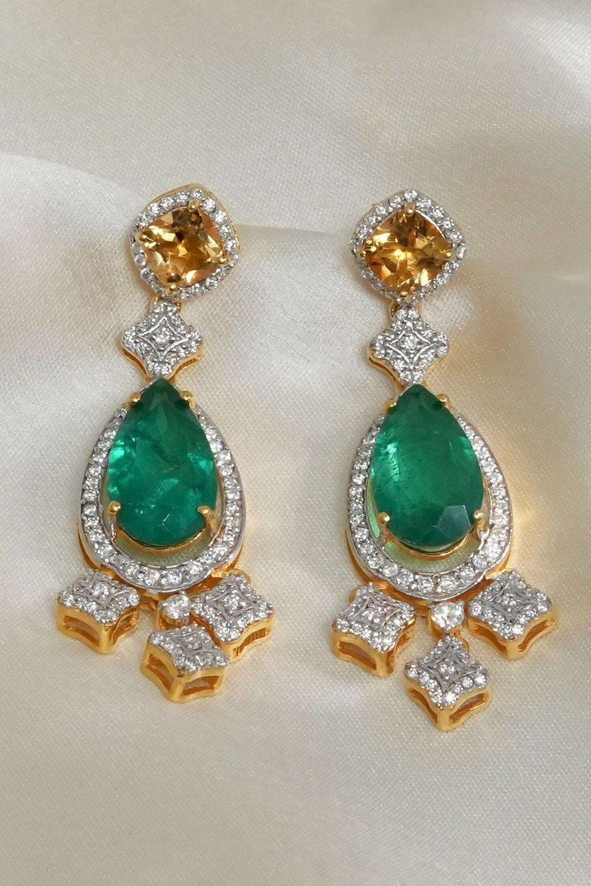 Amaya Moissanite Embellished Earrings 