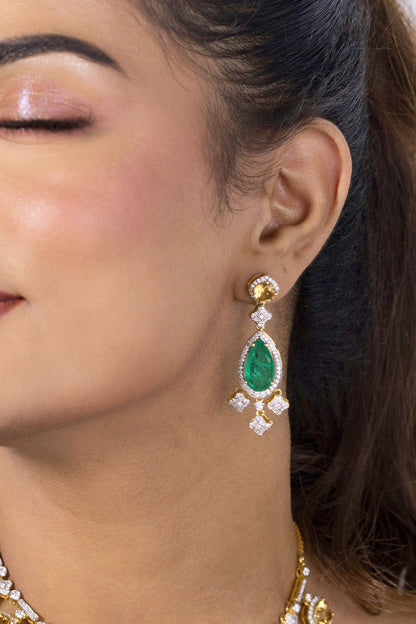 Amaya Moissanite Embellished Earrings 