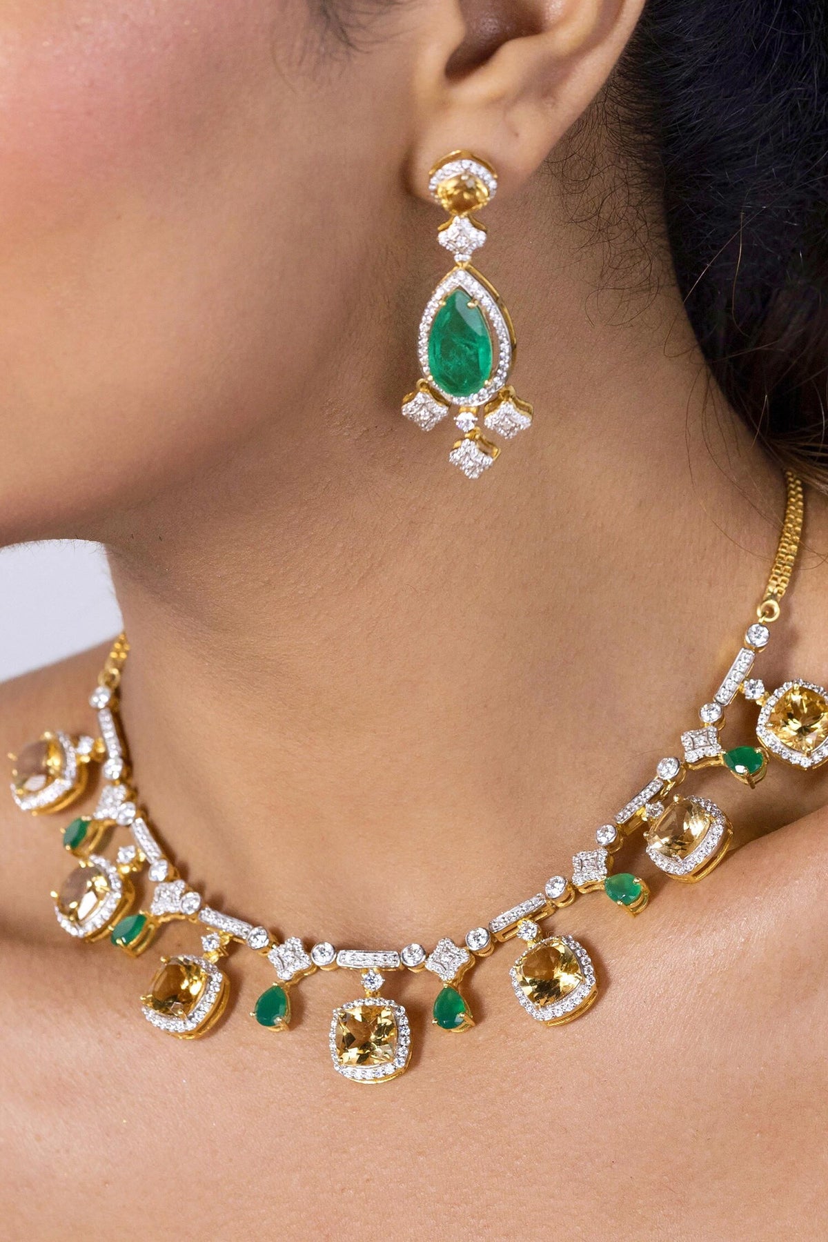 Amaya Moissanite Embellished Earrings 