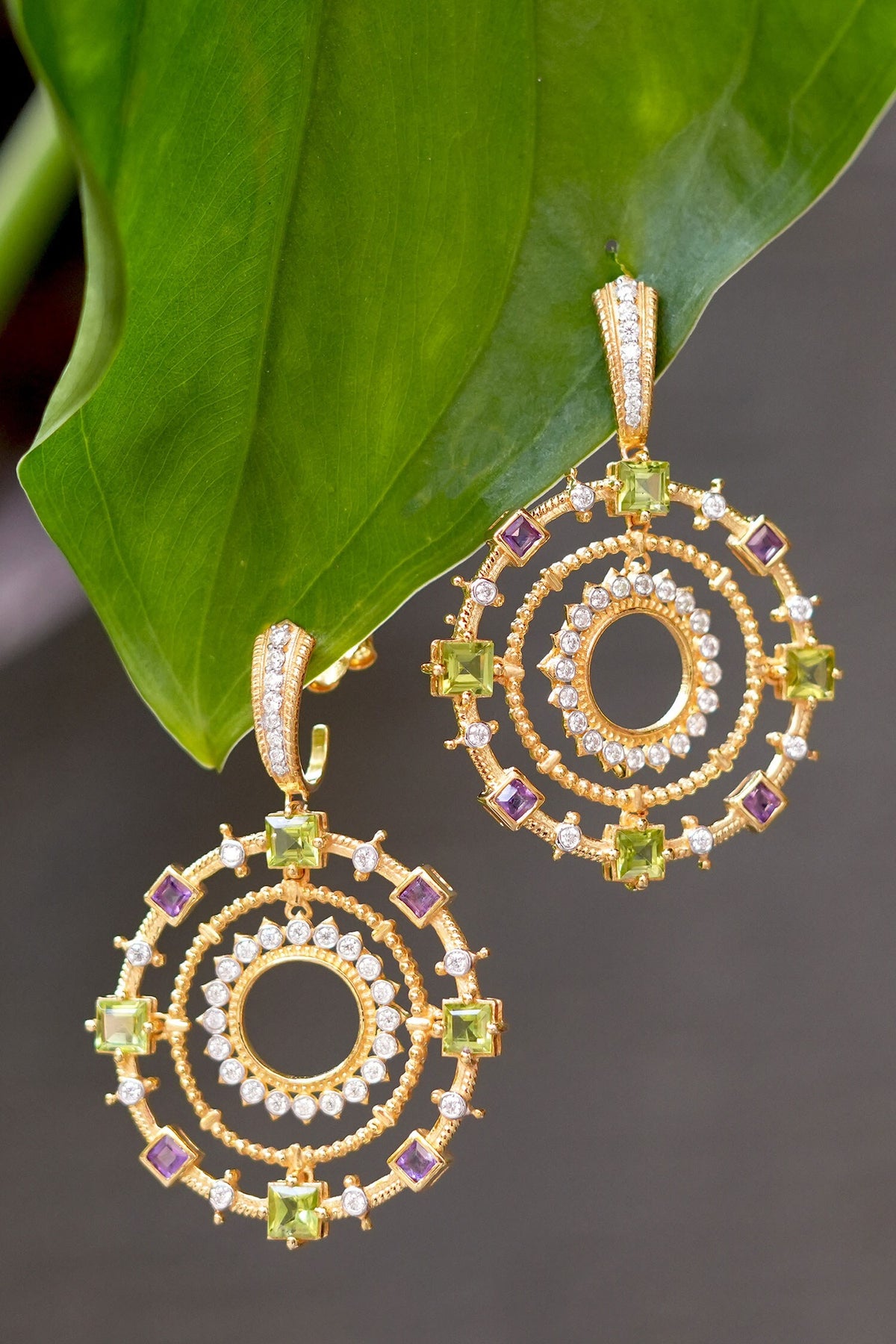Eden Amethyst & Peridot Earrings 