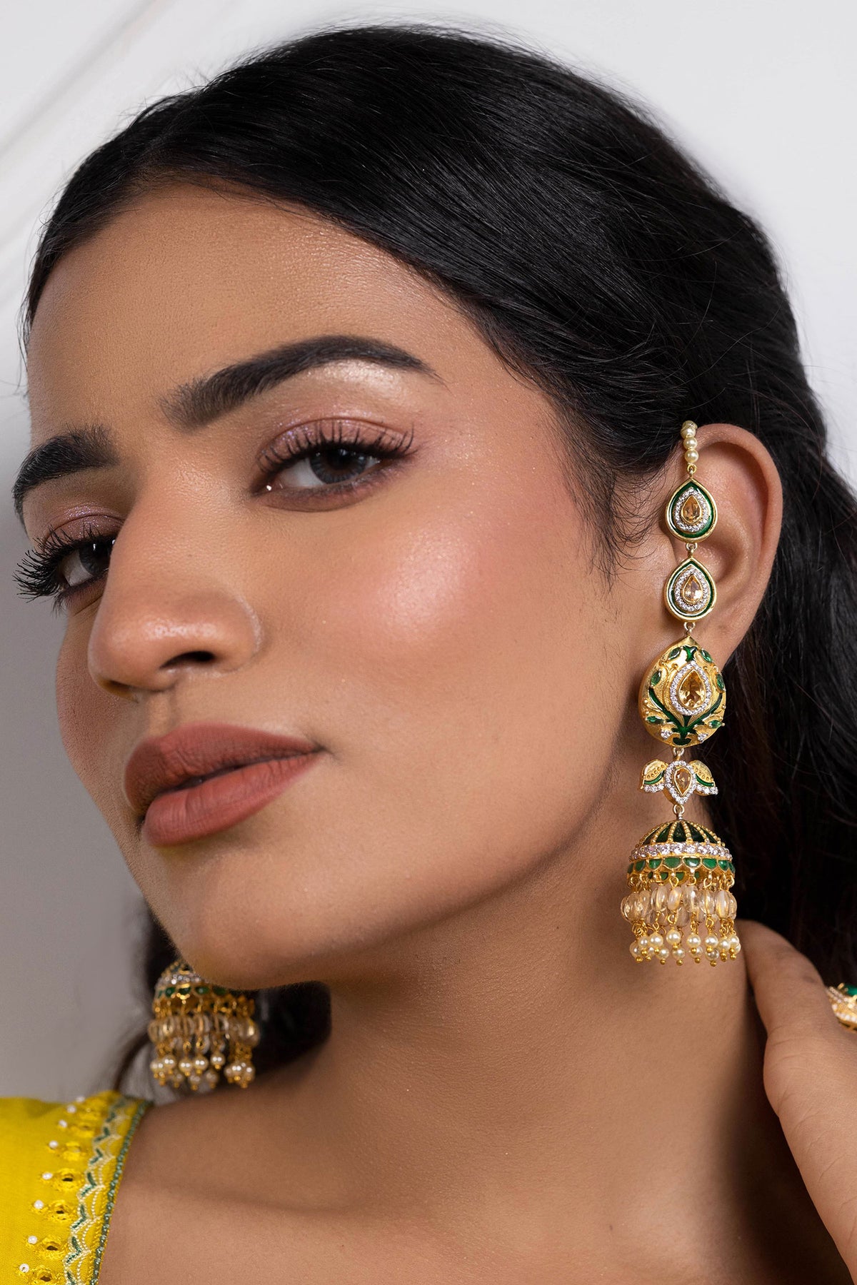 Citirne & Meenakari Jhumkas 