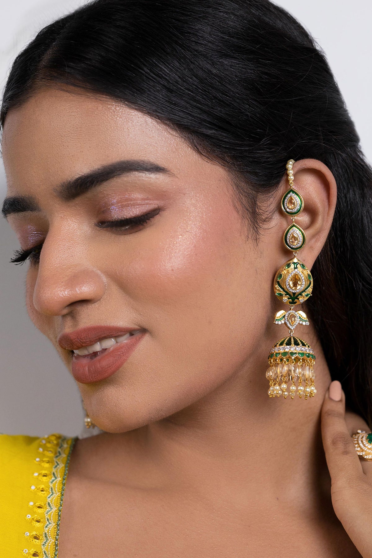 Citirne & Meenakari Jhumkas 