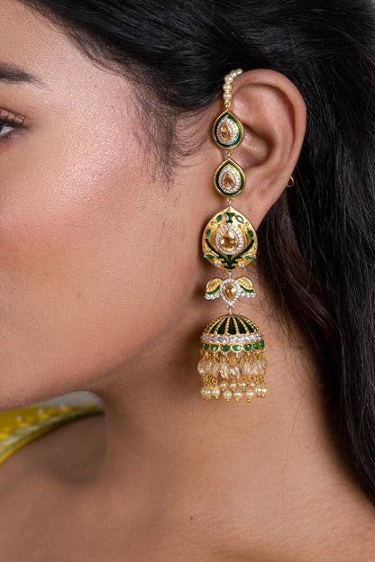 Citirne & Meenakari Jhumkas 