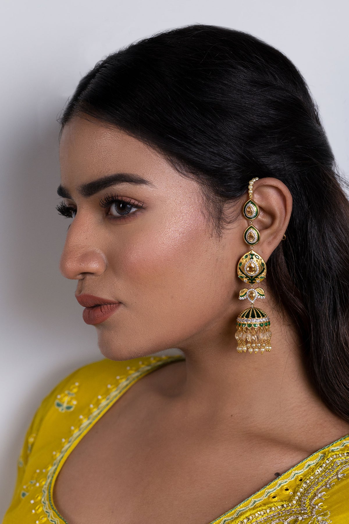 Citirne & Meenakari Jhumkas 