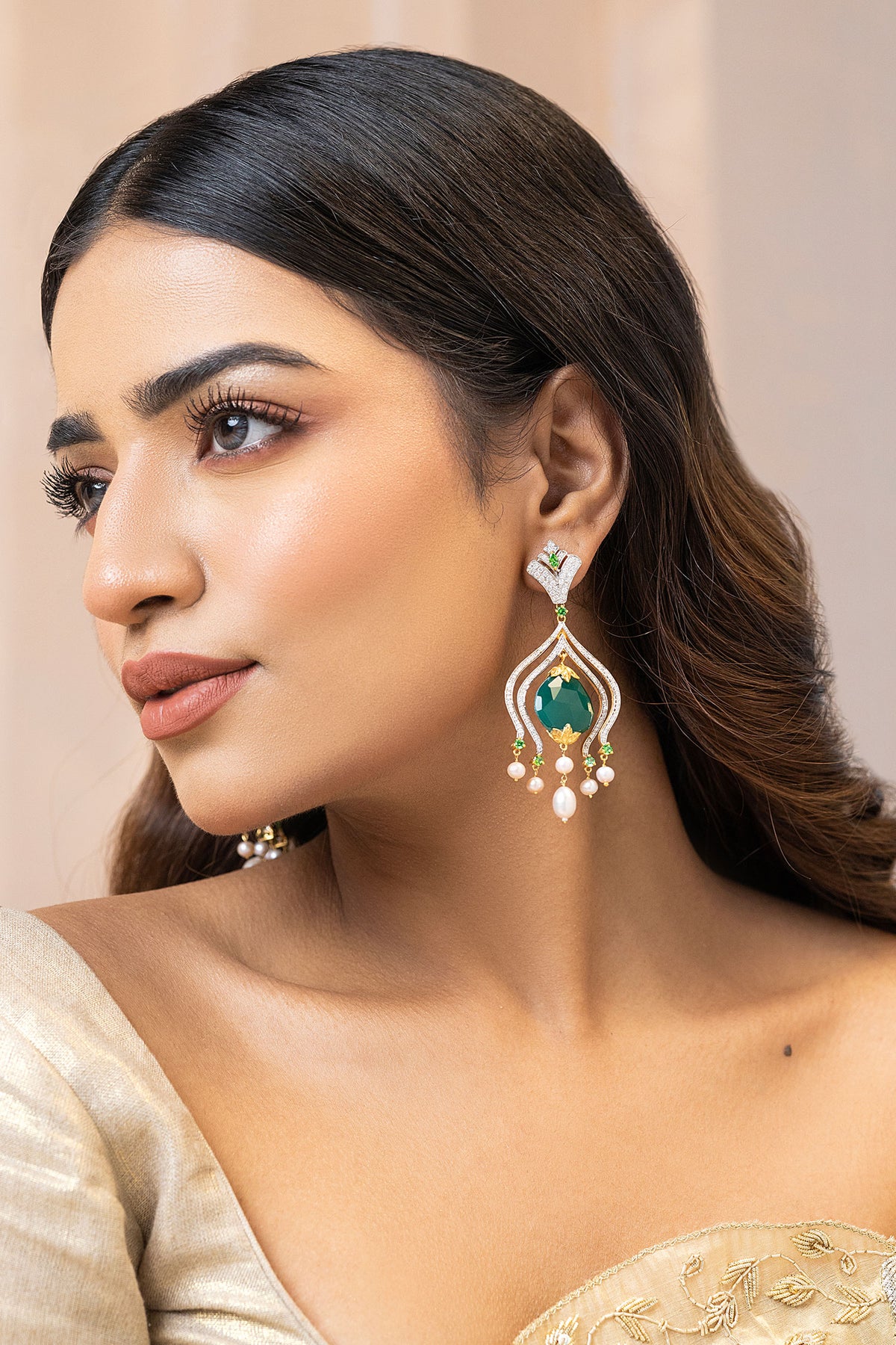 Aafreen Moissanite Embellished Earrings 