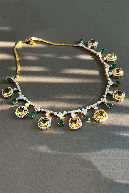 Amaya Citrine Embellished Choker 