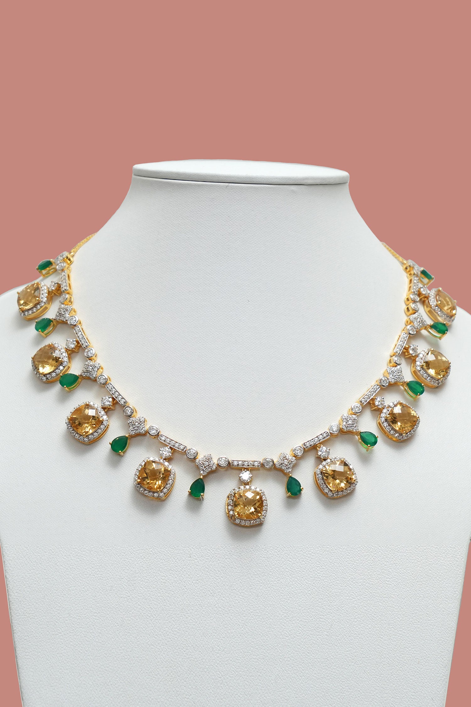 Amaya Citrine Embellished Choker 
