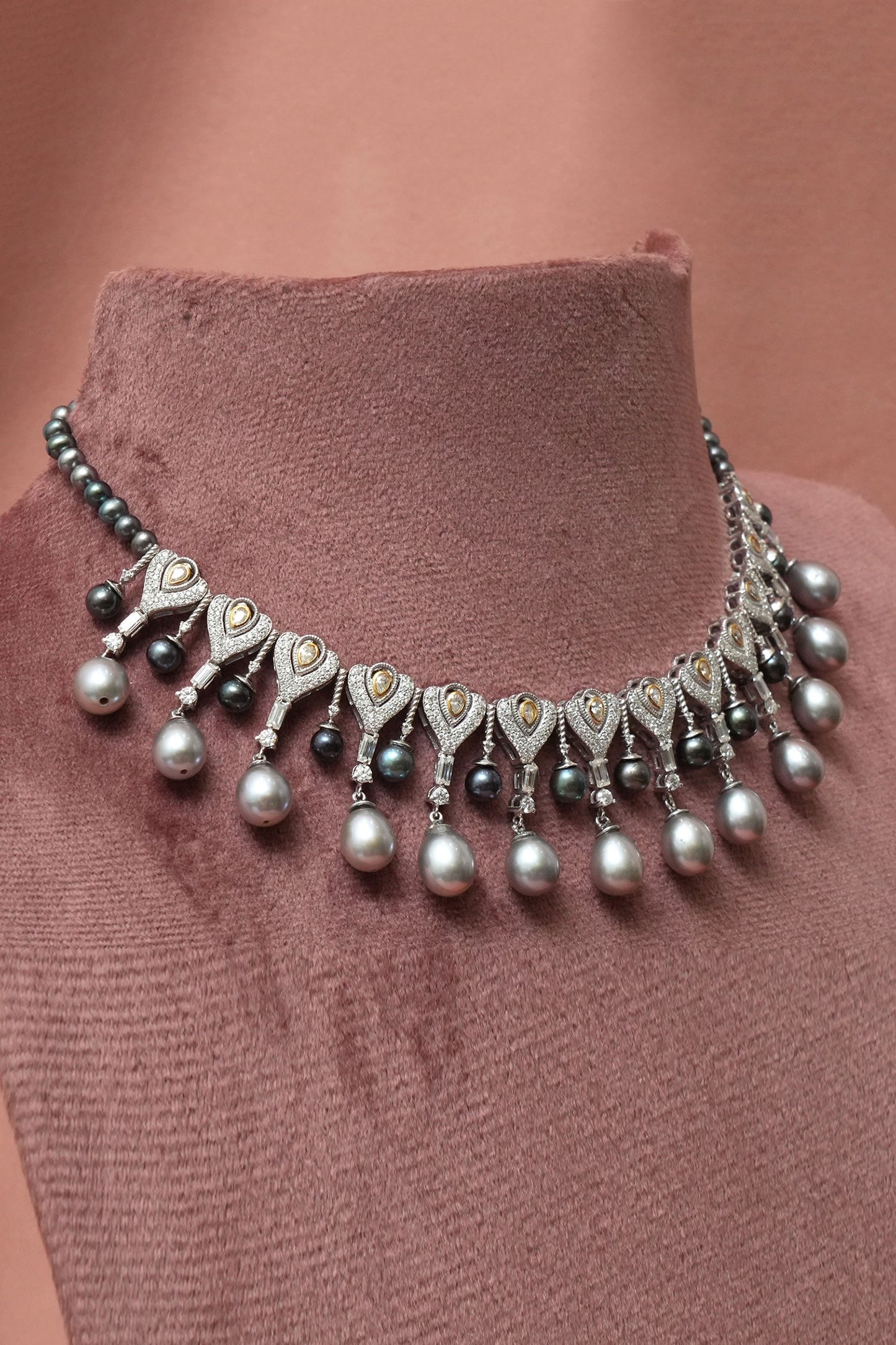 Nova Pearl Embellished Choker 