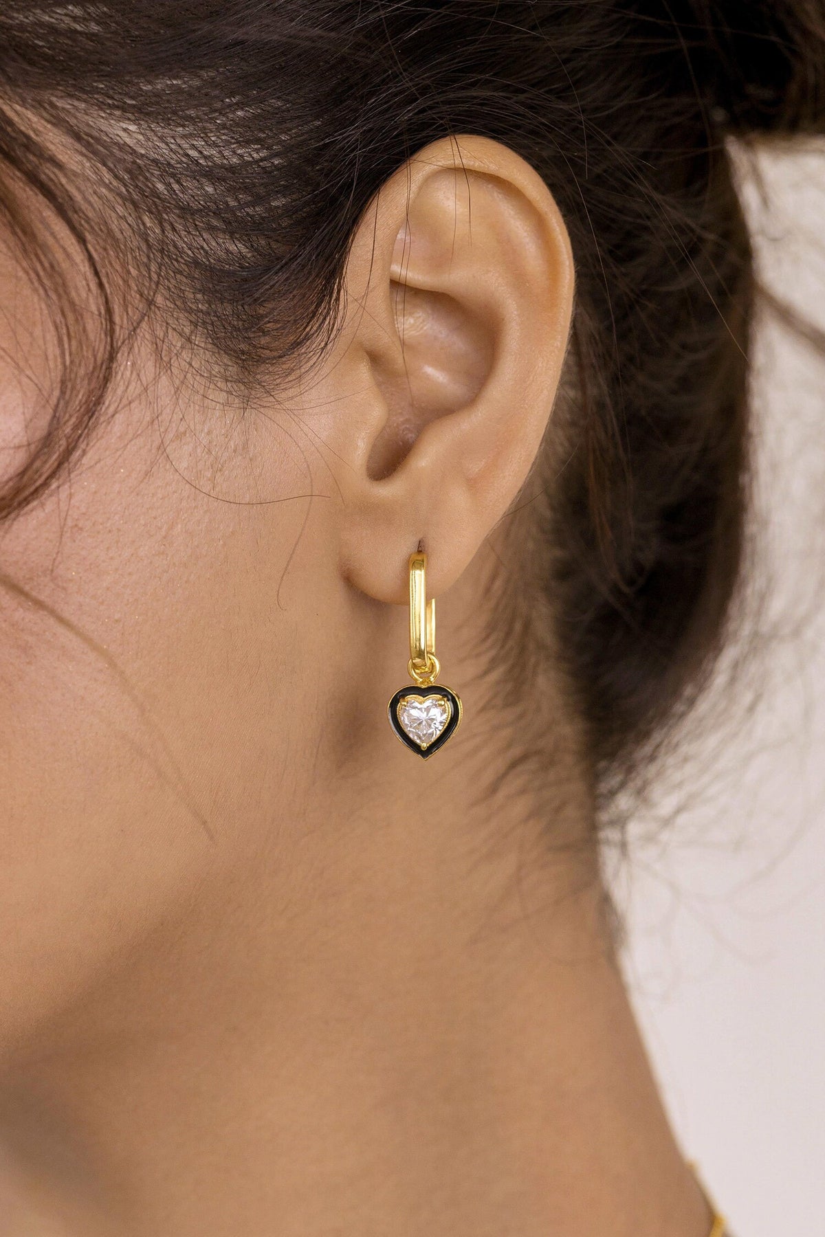 Heavenly Heart Shaped Drop Earrings 