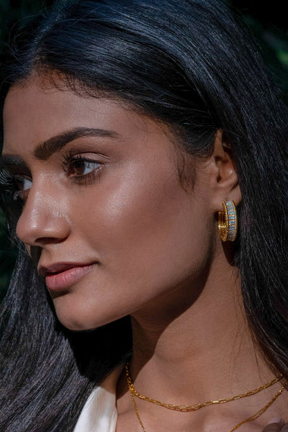 Bold Stepped Hoops 