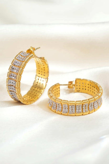 Bold Stepped Hoops 
