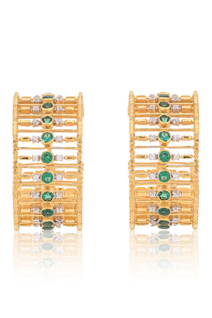 Cubic Zirconia Embellished Hoops 