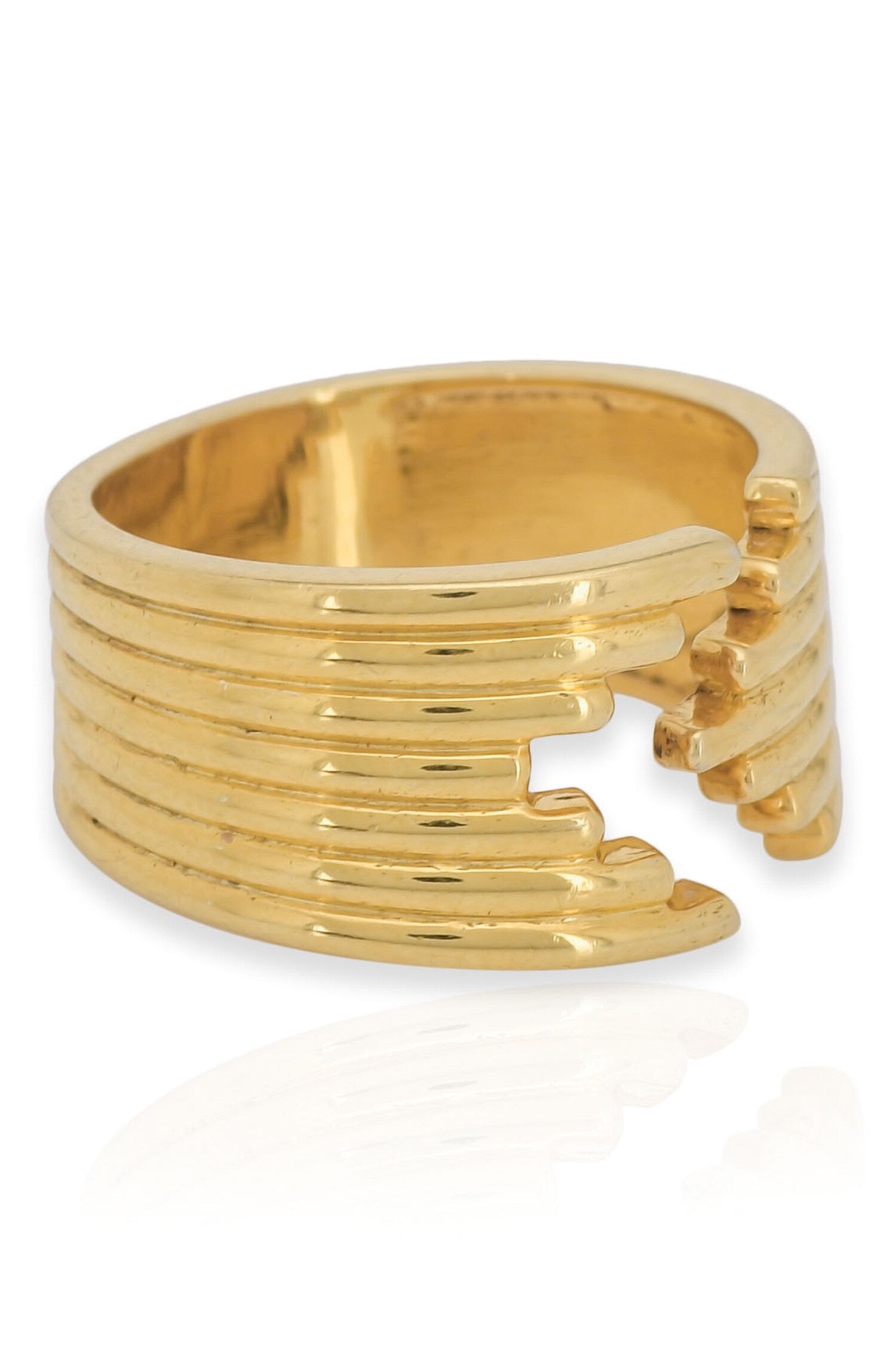 Bold Inspirit Geometric Carved Ring 