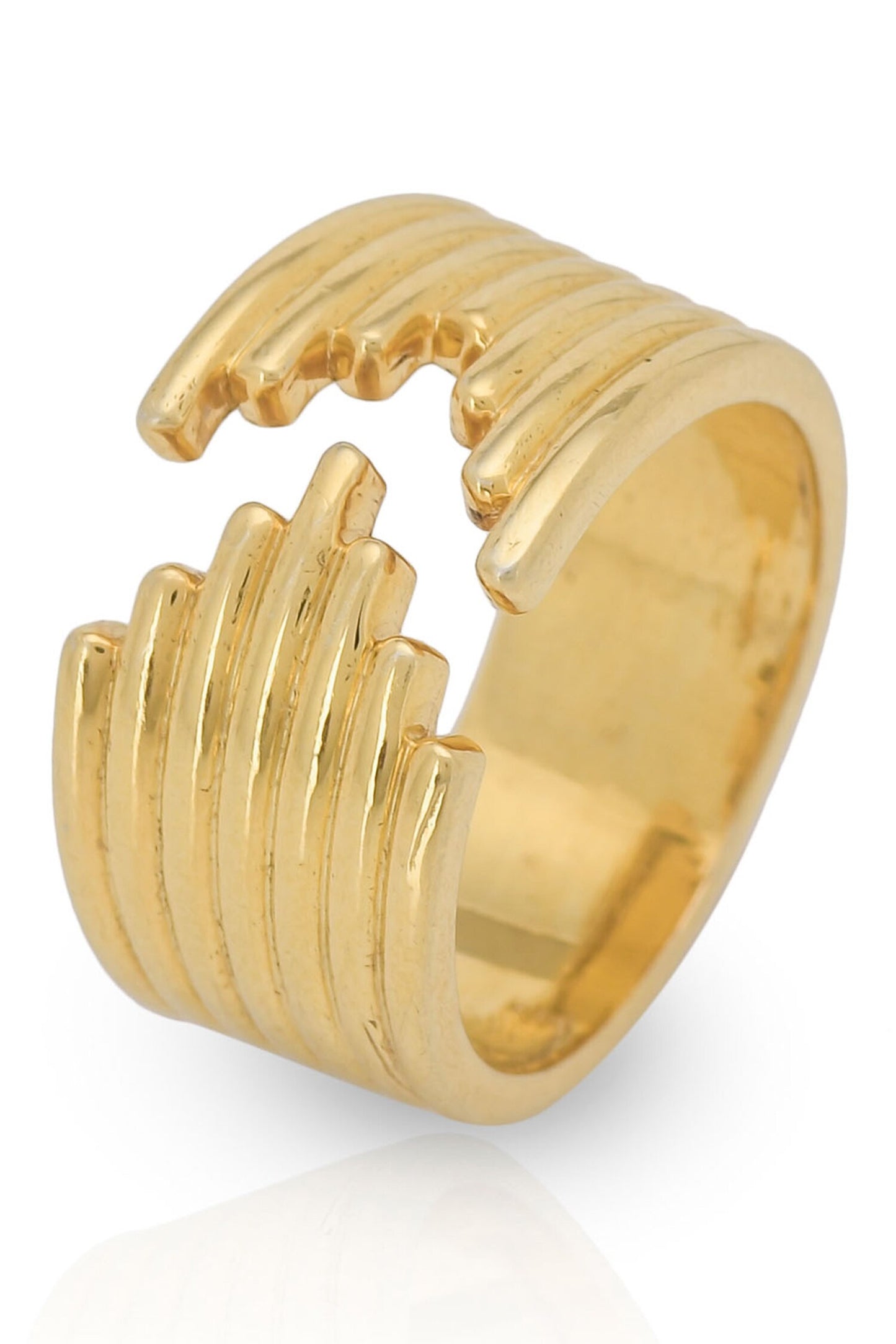 Bold Inspirit Geometric Carved Ring 