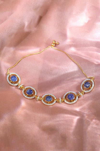 Linked Circular Carved Bracelet 