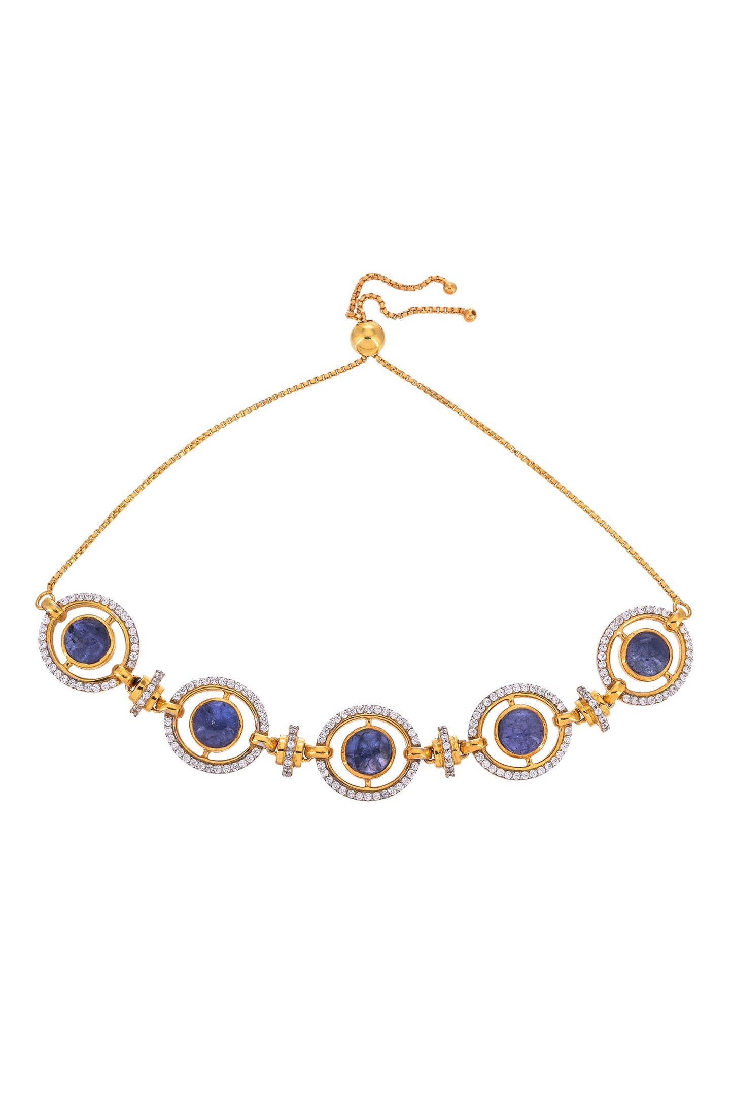 Linked Circular Carved Bracelet 