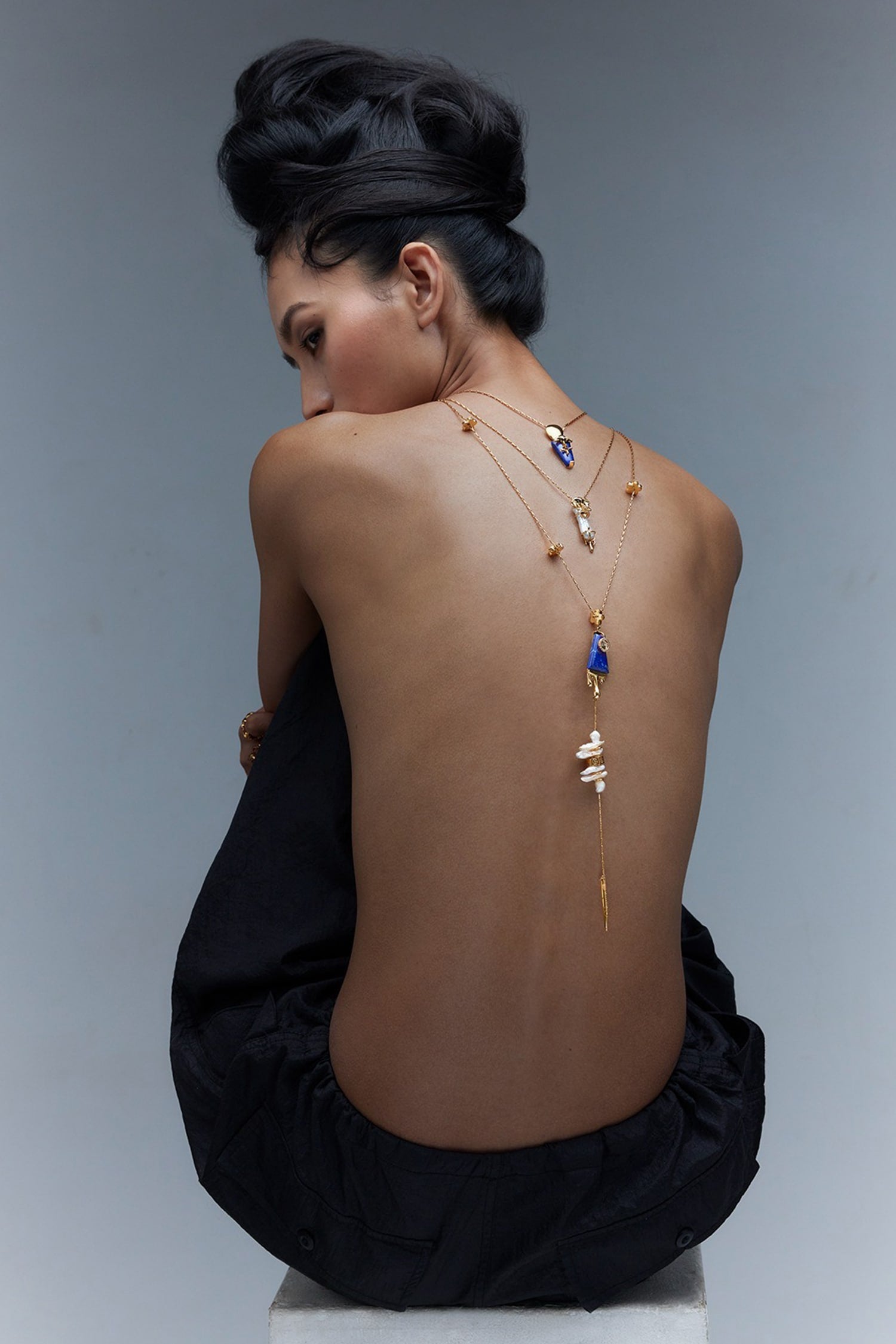 The Lazuli Sculpt Layered Necklace 