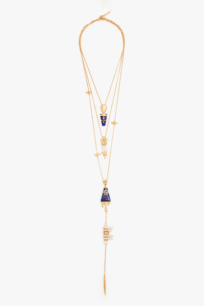 The Lazuli Sculpt Layered Necklace 