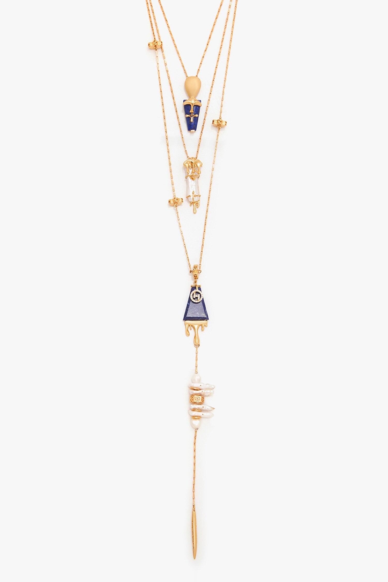 The Lazuli Sculpt Layered Necklace 