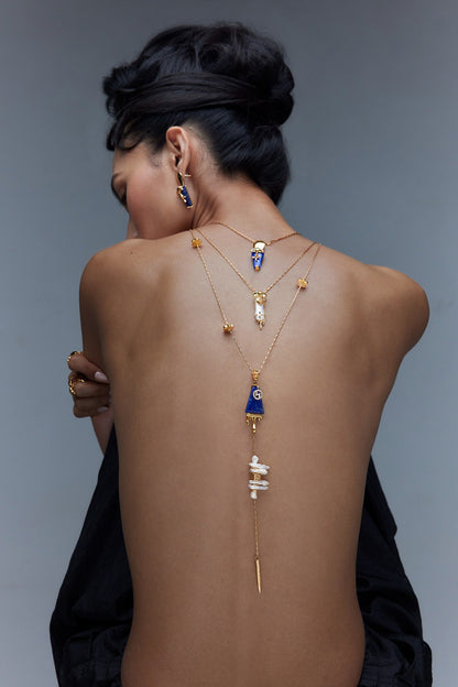 The Lazuli Sculpt Layered Necklace 