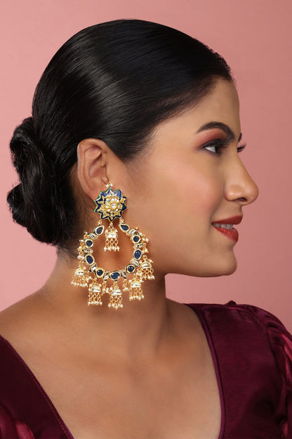 Semi Precious Stone Embellished Chandbalis 